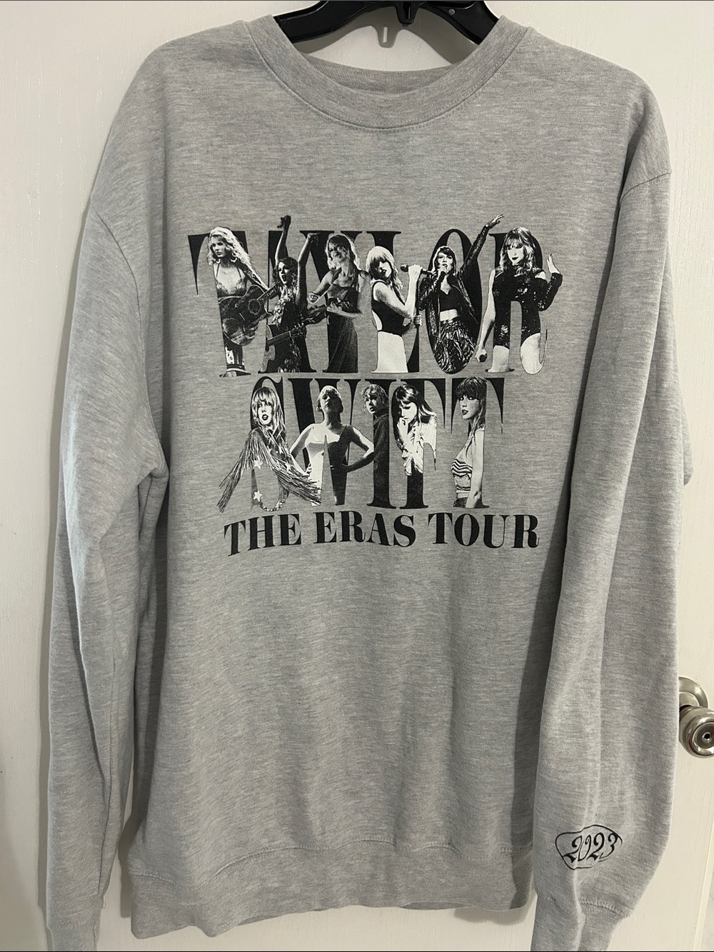 Taylor Swift Gray 'The Eras Tour' Photo Collage Sweatshirt